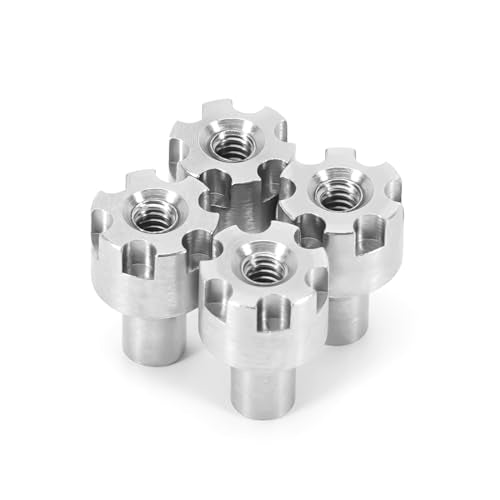 INJORA M2 Wheel Nuts 8.5mm Stainless Steel Nuts 4PCS for 1/24 RC Crawler Axial SCX24 AX24 Upgrade - size: 8.5mm