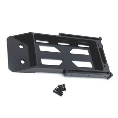 RC Toys Models For MN128 MN86 MN86S MN86K MN86KS 1/12 RC Crawler Car Upgrade Parts Accessories Metal Battery Tray Rear Bumper Mount(Black) - color: Black