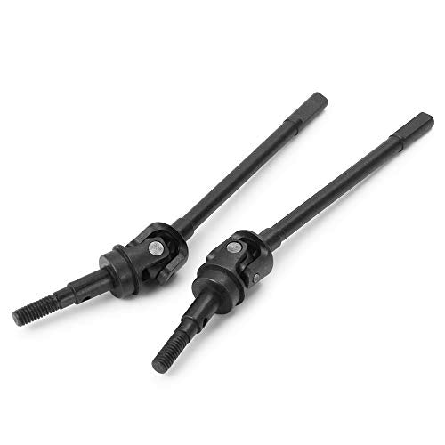 QUE-T 4pcs Steel Crawler Front & Rear Axle Drive Shaft CVD Set for 1/10 RC Axial SCX10II 90046 Car