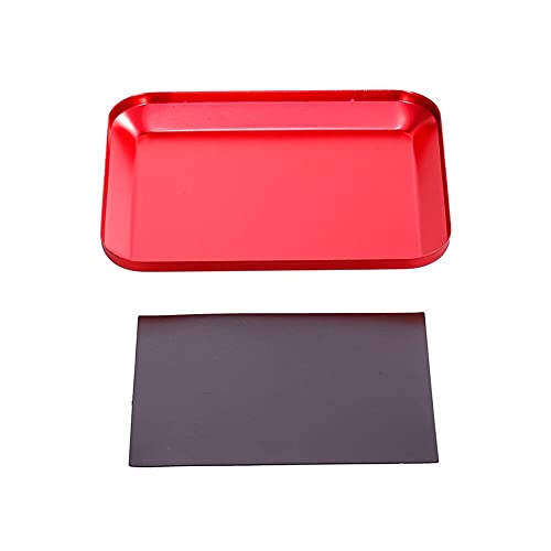 Replacement Part For Aluminum Alloy Screws Tray Nut Tray With Magnetic Pads For RC Hobby Plane Car Repair Tools Upgrade Supplies - (Color: Red) - color: Red