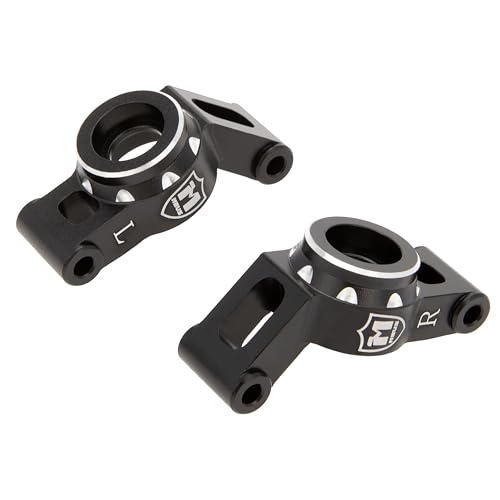 MEUS Racing Aluminum Steering Knuckles C-Hub Stub Axle Carrier Kit for Traxxas 1/16 Mini Maxx Upgrade Parts #10736,10752 (Black) - color: Black