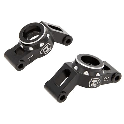 MEUS Racing Aluminum Steering Knuckles C-Hub Stub Axle Carrier Kit for Traxxas 1/16 Mini Maxx Upgrade Parts #10736,10752 (Black) - color: Black
