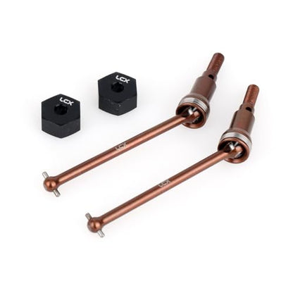 LCX Racing RC Crawler Car Hard Steel Front Rear Universal Joint Driveshafts Clamping Wheel Hex for Arrma 1/14 1/18 Truck Granite Typhon Grom ARA2102 ARA2106, Upgrades Parts Accessories