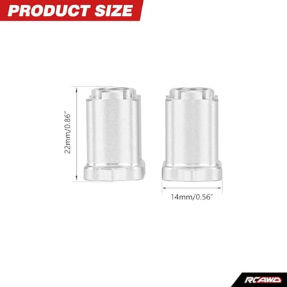 RCAWD 7075 Rear Spindle Hub Carrier for Losi LMT 1/18, Rear Axle Mount Set Upgrade Parts #LOS214043 - color: Rear Hub Carrier
