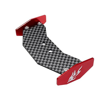 Lightweight Carbon Fiber RC Tail Wing Aluminum RC Rear Wing for Losi 1/24 Micro-B 2WD Buggy High-Performance Upgrade Parts (Red) - color: Red