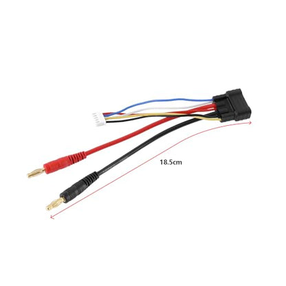 1x RC Car Lipo Battery Connector Cable Adapter 4S Hard-Case Battery Harness Connector with JST-XH Balance Plug Compatible with T-raxxas TRX 1/8 RC Car
