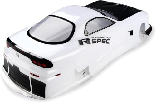 1/10 Scale RC Painted Drift Racing Touring OnRoad Car Body Shell, No Cut, 1:10 Scale, RX7 White (Body Shell Only) - style: Body Shell Only