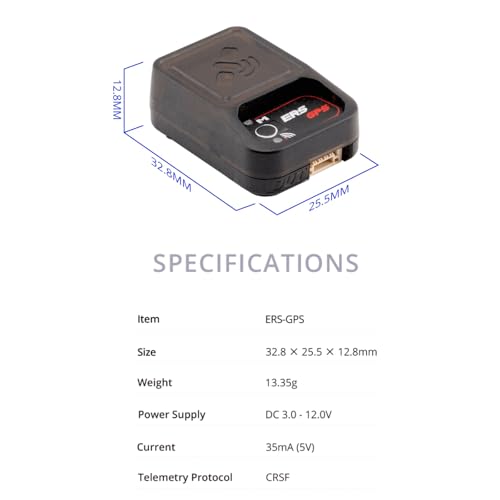HTLNUZD Radiomaster ERS GPS Precision GPS Sensor for Compatible ExpressLRS PWM Receivers