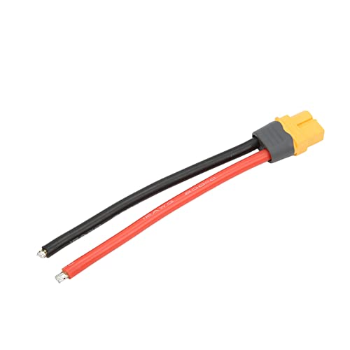 HUIOP XT60H Plug Female Connector Durable Copper 12AWG Cable for RC Lipo Battery FPV Drone Safety Kit for Various RC Model Cars, Airplanes, Boats