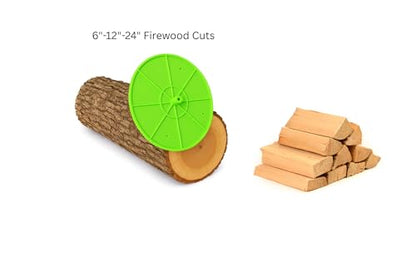The Mingo Marker 24 inch Firewood Marking Wheel -Chainsaw Firewood Measuring Tool Marking 6,12, and 24 inches - Measuring Marker - Mingo Marker Firewood Cutting Tools - Firewood Logging Tools - size: 6-12-24 inch