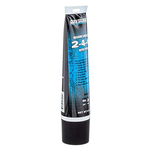 Quicksilver 802859Q1 2-4-C Marine Grease with Teflon, Multi-Purpose Marine Lubricant – 8 oz. Tube - style: 8oz. Tube