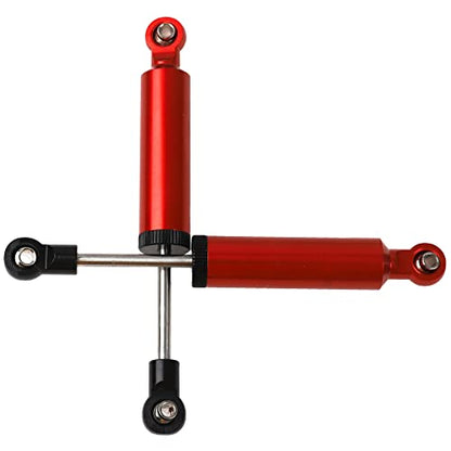 4Pcs RC Car Shocks Shock Absorber Internal Spring Shocks Damper Upgrade Parts Compatible with Axial SCX10 Traxxas TRX4 Redcat Tamiya 1/10 RC Crawler (Hole Distance:90mm, Red) - color: Red, size: Hole Distance:90mm