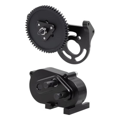 RC Car Upgrade Parts for SCX10 1/10 RC Crawler Car Parts Accessories Prefixal Gearbox Overdrive Transfer Case Transmission - color: Black