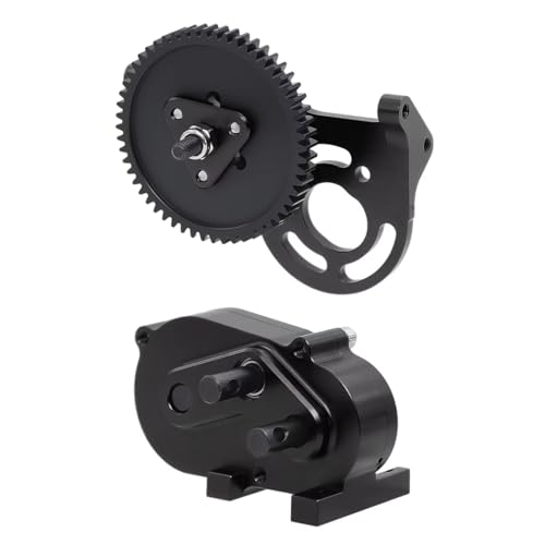 RC Car Upgrade Parts for SCX10 1/10 RC Crawler Car Parts Accessories Prefixal Gearbox Overdrive Transfer Case Transmission - color: Black