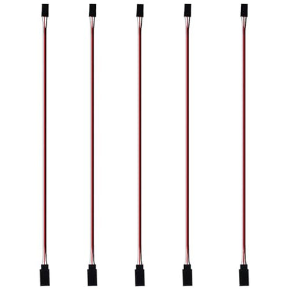 3-Pin Servo Extension Wire Lead Female to Male, JR Plug Connector, RC Servo Extension Wire Connectors, Remote Control Parts for RC Car Drone Quadcopter Aircraft ETC. (30cm-5pcs) - style: 30cm-5pcs