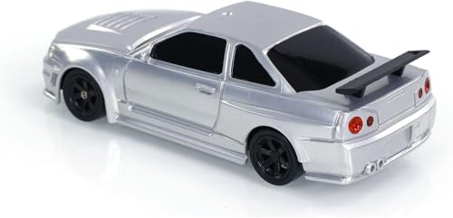 TOUCAN RC HOBBY 1:43 Remote Control Mini Drift Car Race Car Radio Lights Traffic Safety Cone Without a Gyro Silver,US in Stock - color: 4304