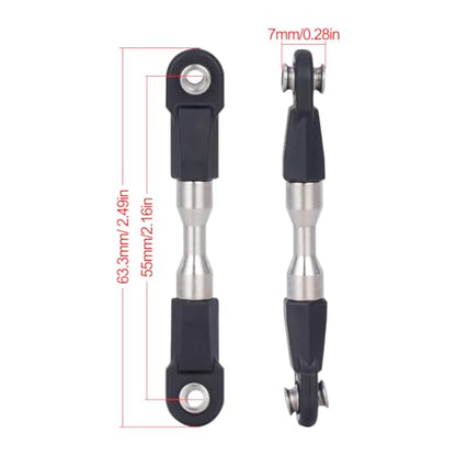 RCQQPS Metal Rear Sway Bar Anti-roll Set for 1/10 Axial Wraith RR10 Yeti Rock Crawler Car (Black) - color: Black