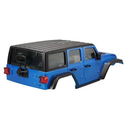 6.10 inches (155mm) Wheelbase Shell Hardtop Body Replacement Part for TRX4M Bronco Defender AX8560 1/18 RC Crawler Chassis (Blue) - color: Blue