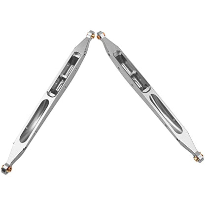 Metal Rear Trailing Arm Swing Arm Linkage Link Rod Pull Rod Compatible with Axial RBX10 Ryft 1/10 RC Crawler Upgrade Parts (Silver) - color: Silver