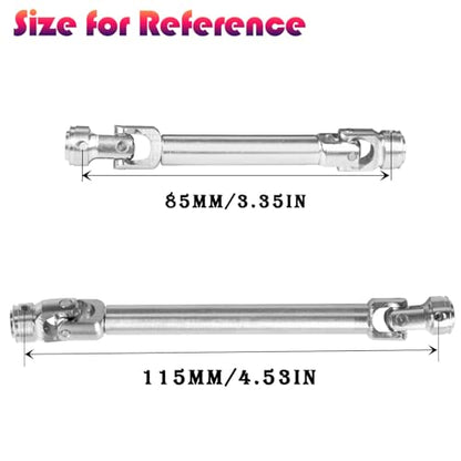 Drive Shaft 85-122MM &115-176MM Upgrades Part for 1/10 Axia 1 SCX10 SCX10 II 90046 SCX10 III AXI03007 TRX4 D90 RC Crawler,Universal Driveshaft,Steel Full Metal Axles,2PCS,Silver - style: silver/85-122mm&115-176mm