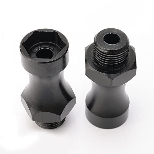 4PCS RC Wheel Hubs 12mm Turn 17mm Hex Adapter Nuts 30mm Extension for 1:10 Scale Monster Truck SCT Buggy Off Road Cars Upgrade 1:8 Wheels, Black - color: Black