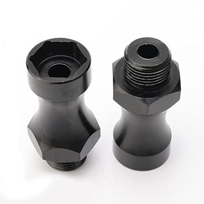 4PCS RC Wheel Hubs 12mm Turn 17mm Hex Adapter Nuts 30mm Extension for 1:10 Scale Monster Truck SCT Buggy Off Road Cars Upgrade 1:8 Wheels, Black - color: Black