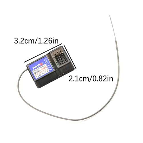 ZEZEFUFU Plastic P6FG Receiver 2.4G 6 Channel Receiver with Gyro for RC X6 Transmitter Remote Controller