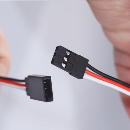 JST Y Splitter and Extension Cable Kit, 3pcs 1 Male to 2 Female RC Servo Y Harness + 3pcs JST to JR Futaba Extension Leads, 3 Pin 15cm Servo Connector Wires for RC Airplanes Cars Helicopters, 6pcs