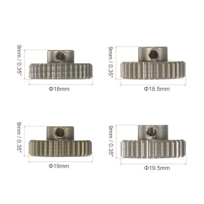 HARFINGTON 48P Hardened Pinion Motor Gear Set 4pcs 32T 33T 34T 35T Fit 1/8 inch RC Motor Shaft 48 Pitch 7075 Aluminum Gears for RC Car, with Hex Key - style: 32T 33T 34T 35T