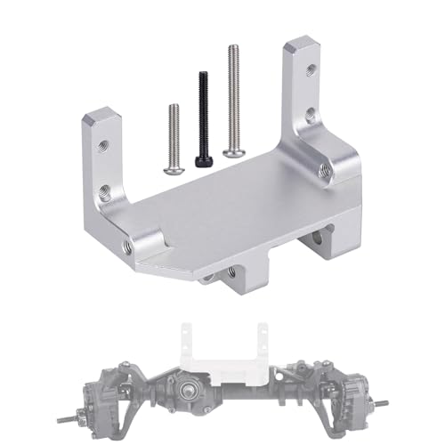 SCX10 III Servo Mount, Aluminum AR45P Portal Mount 4-Link Suspension for 1/10 RC Crawler Axial SCX10 III Sevro On Axle Mount Upgrades (Silver) - color: Silver
