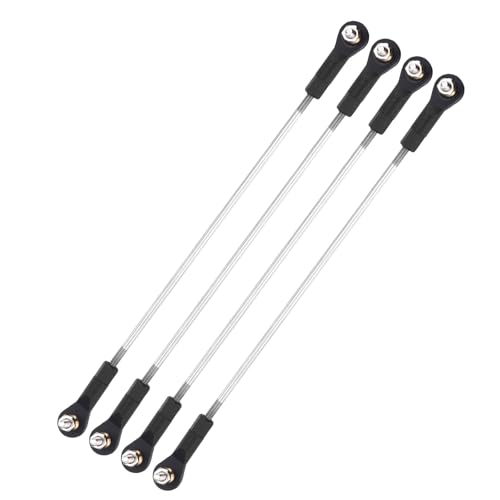 MECCANIXITY 4Pcs Adjustable Turnbuckles Camber Link Steering Servo Linkage | 154-164mm Turnbuckle Rod, with M3 Ball Head Rod Ends, for RC Car Replace Parts - size: 154-164mm