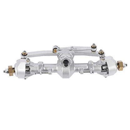 1/24 RC Aluminum Complete Front Axle for Axial SCX24 RC Crawler Upgrades (Silver) - color: Silver