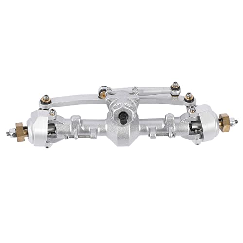 1/24 RC Aluminum Complete Front Axle for Axial SCX24 RC Crawler Upgrades (Silver) - color: Silver