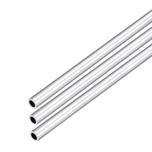 DMiotech 3Pack (8mm OD x 6mm ID) 6063 Aluminum Round Tube 300mm Length Industry Metal Tubing for Machinery Frame Construction DIY Projects - size: 8mm x 6mm x 300mm