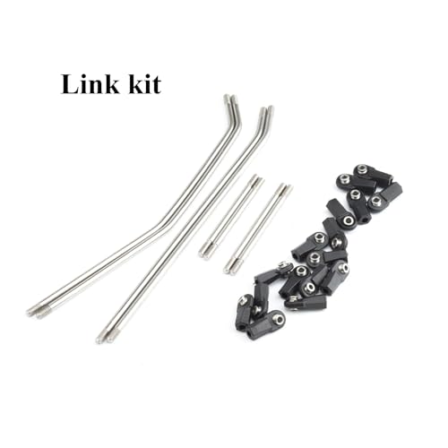 RC Frame Chassis Kit,LCG Carbon Fiber Frame Rail LCG Chassis Kit with Ultralight Portal Transmission Skid Plate for 1/10 RC Crawler Capra SCX10 (Links Kit) - style: Links Kit