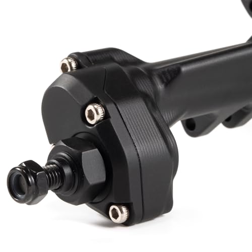 CNC Aluminum F10 Portal Axle Set with BTA Servo Mount, Front Rear Black | with 30T 8T AR44 Style Gears, Pin to Pin Width 188mm, Work with Vanquish VS4-10 Phoenix and 1/10 Scale Crawler LCG Chassis - color: Black