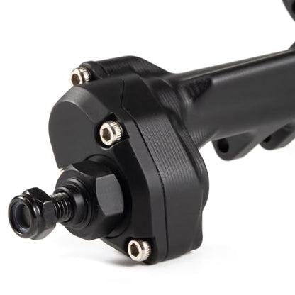 CNC Aluminum F10 Portal Axle Set with BTA Servo Mount, Front Rear Black | with 30T 8T AR44 Style Gears, Pin to Pin Width 188mm, Work with Vanquish VS4-10 Phoenix and 1/10 Scale Crawler LCG Chassis - color: Black