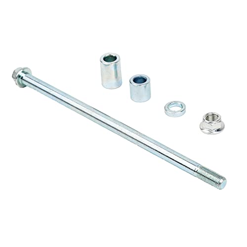 Mokuo 12mm 245mm Front Rear Axle with Bushing 5mm 20mm 30mm Fit for Pit Dirt Bike Moped Scooter QUAD ATV Mini Bike Parts - size: 12-245