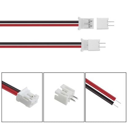 100Pcs Jst 2.0 Ph 2 Pin Connector Plug, Include 50pcs Mini 2 Pin Jst Ph2.0 Connector Plug Female with 150mm Cable Wire & 50pcs Male Micro Jst Ph2.0mm 2Pin Connector Plug - size: Jst-2.0-Ph-2Pin-50pcs