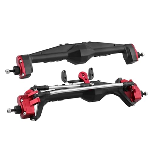 1/10 RC Crawler All Metal Front and Rear Portal Axle for Axial Capra 1.9 inch UTB AXI03004 Buggy F9 Wraith 90018 RR10 Upgrade Part (RD Front Rear Axle) - color: Rd Front Rear Axle