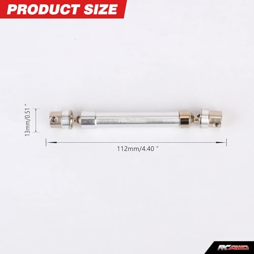 RCAWD Steel Rear Driveshaft for Losi 1/10 Baja Rey Drive Shaft Hammer Rey Rock Rey Series Upgrades Part