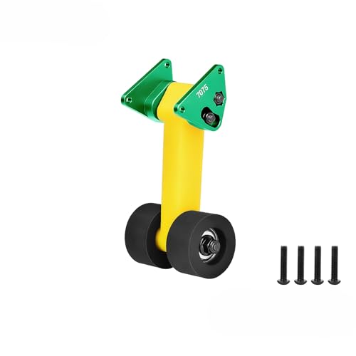 GPM Upgrade Wing Mount with Wheelie Set for ARRMA 1/10 Gorgon/Quake 2WD RC Car, Rear Wing Bracket & Anti-Wheelie Roller Bar, Replacement Modification Accessories (Green) - color: Green
