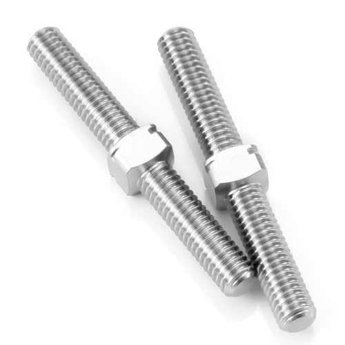 RCHUBAM 2PCS RC Turnbuckles Camber M3 Link Rod for 1/10 TRX-4 Slash 4X4 | 1 Pairs 14mm-50mm Suspension Rod,Alloy Steering Linkage Tie Rods - style: 25mm