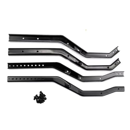 RC Crawler Frame Parts For Axial For SCX10 III 1/10 Wheelbase Adjustable Metal For Chassis Frame Rail Set RC Crawler Upgrade Parts(Red) - color: Red