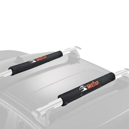 Universal Car Soft Roof Rack Pads Luggage Carrier Rack for Kayak Surfboard SUP Canoe Include 2 Heavy Duty Tie Down Straps, 2 Tie Down Rope, 2 Quick Loop Strap - size: 29 Inch