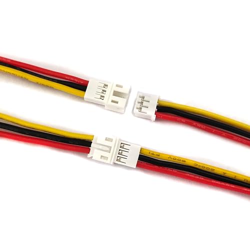 10Pairs JST PH 2.0mm 3 Pin Male and Female Connector Plug with 10cm 22 AWG Soft Silicone Cable Wire for Light Strip