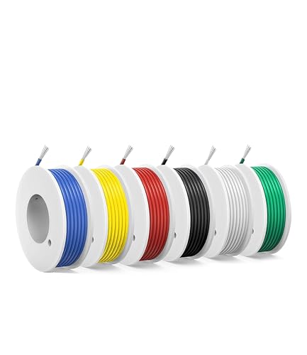 28 awg Wire,28 awg PVC Electrical Wire -SCHDRA UL1007 28Gauge Tinned Copper Wires(6 Colors 39.37ft Each Color)(OD: 1.2mm),Stranded Wire-for Electronics, DIY Projects, Automotive Wiring. - size: 28AWG PVC Electrical Wire-39.37FT