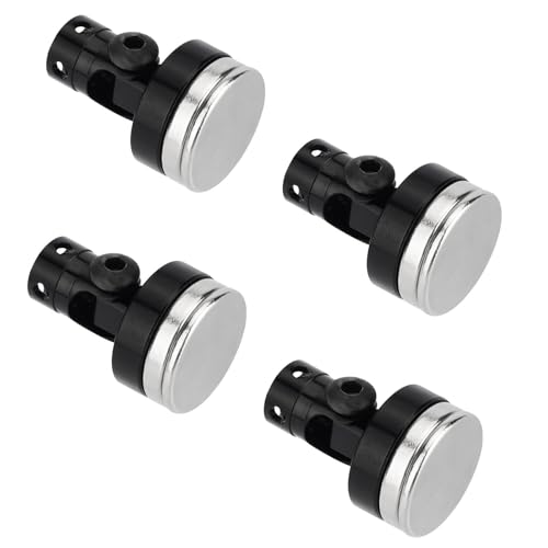 8pcs Magnetic Invisible Body Post Mounts for 1/8 1/10 Scale RC Cars Black Aluminum Alloy Stealth Design Easy Installation