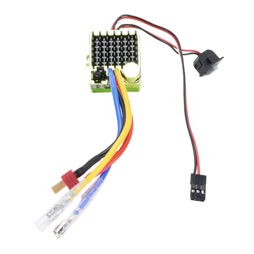 RC Brushed ESC, Water Proof Electronic Speed Controller for 1/10 RC Car Boat, with Precise Speed Control for 540 550 750 Motor