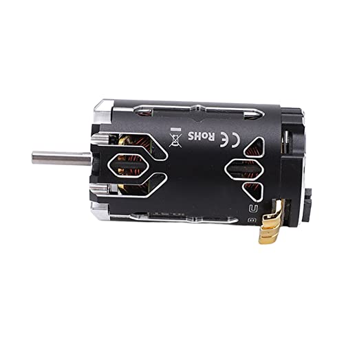 380 V2S Sensored Brushless Motor 10.5T Super Lightweight Brushless Motor for 1/12 1/14 RC Car Black Aluminum